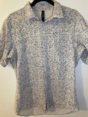 lululemon athletica Short-Sleeve Button-Down Shirt - Light Gray Speckle